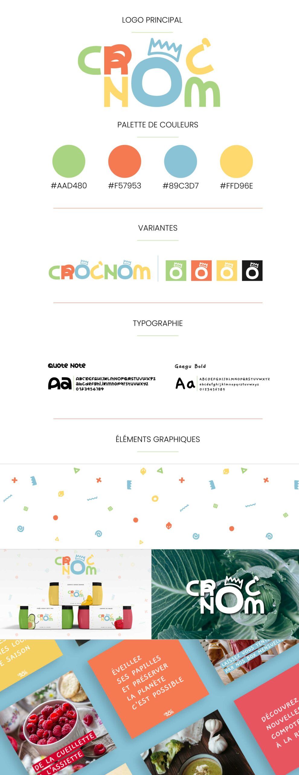 Identité visuelle Croc'nom